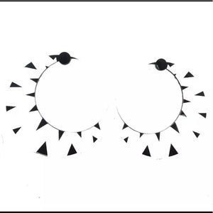 Black and White Acrylic Hoops